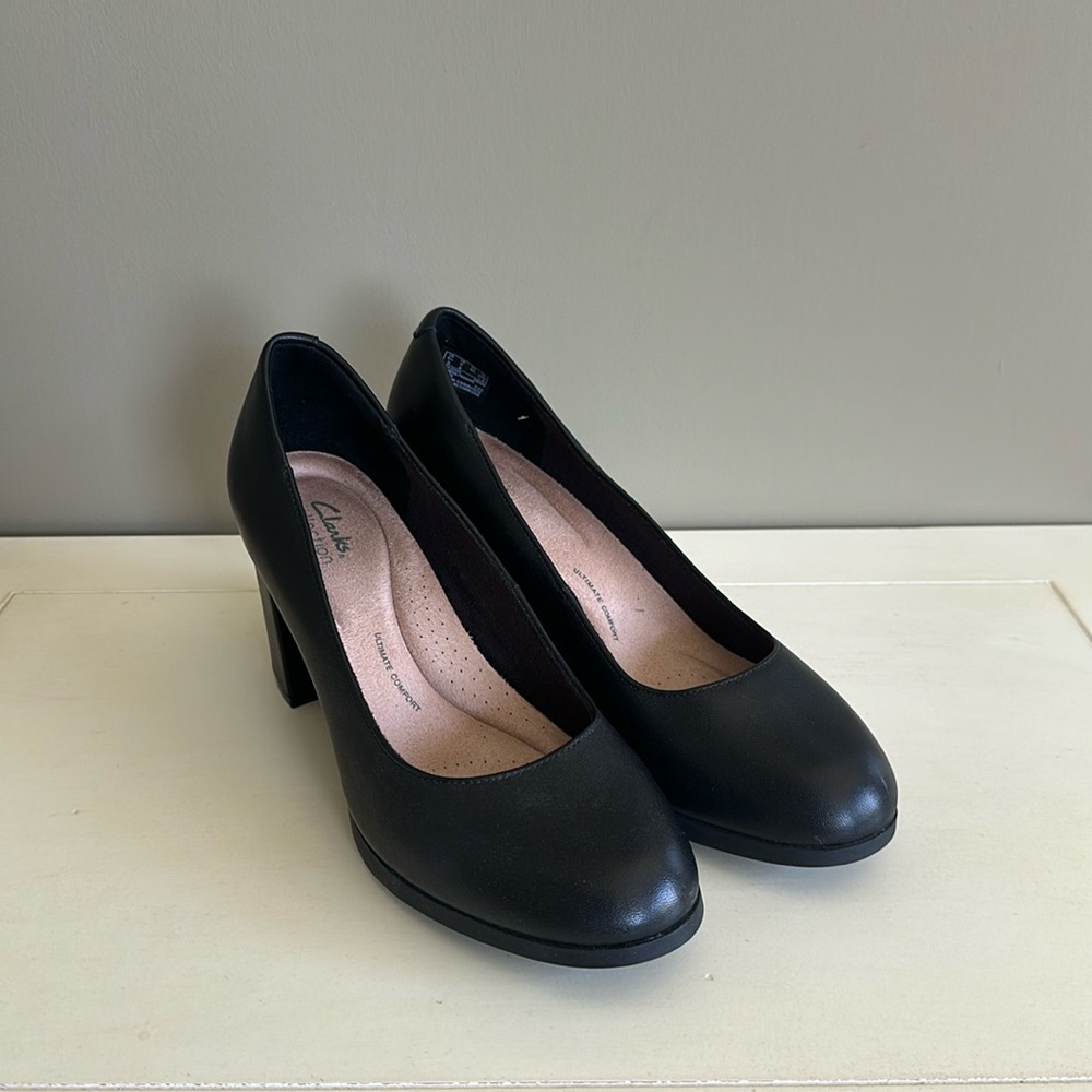 Clarks Classic Black Heels